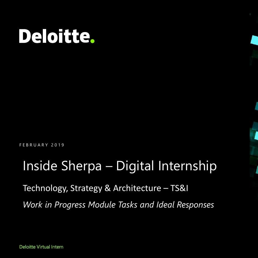 Deloitte Tsi Virtual Internship Model Answer 3 Pdf Docdroid