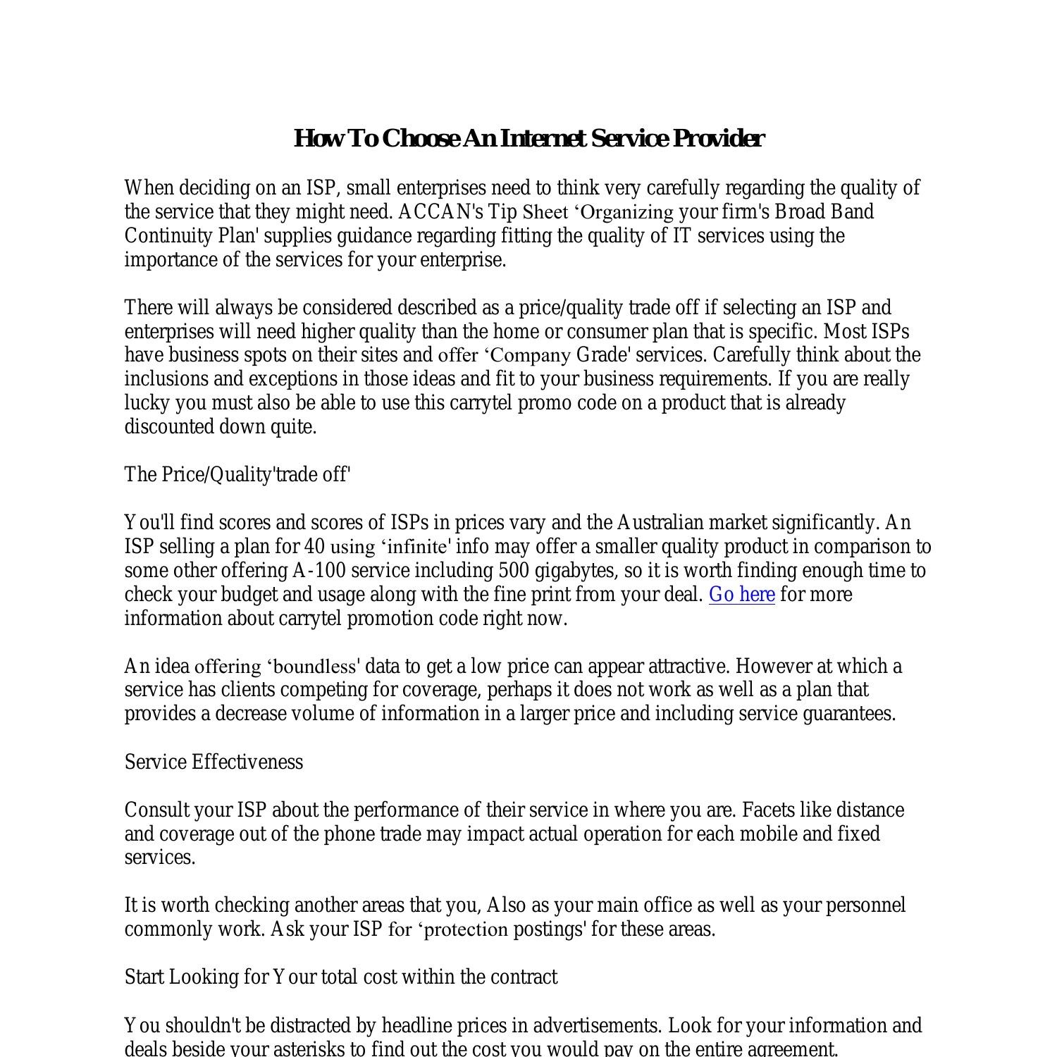 How To Choose An Internet Service Provider.pdf | DocDroid