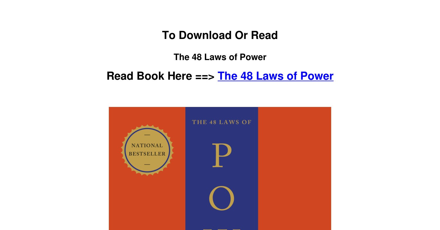Pdf DOWNLOAD The 48 Laws of Power by Robert Greene.pdf | DocDroid