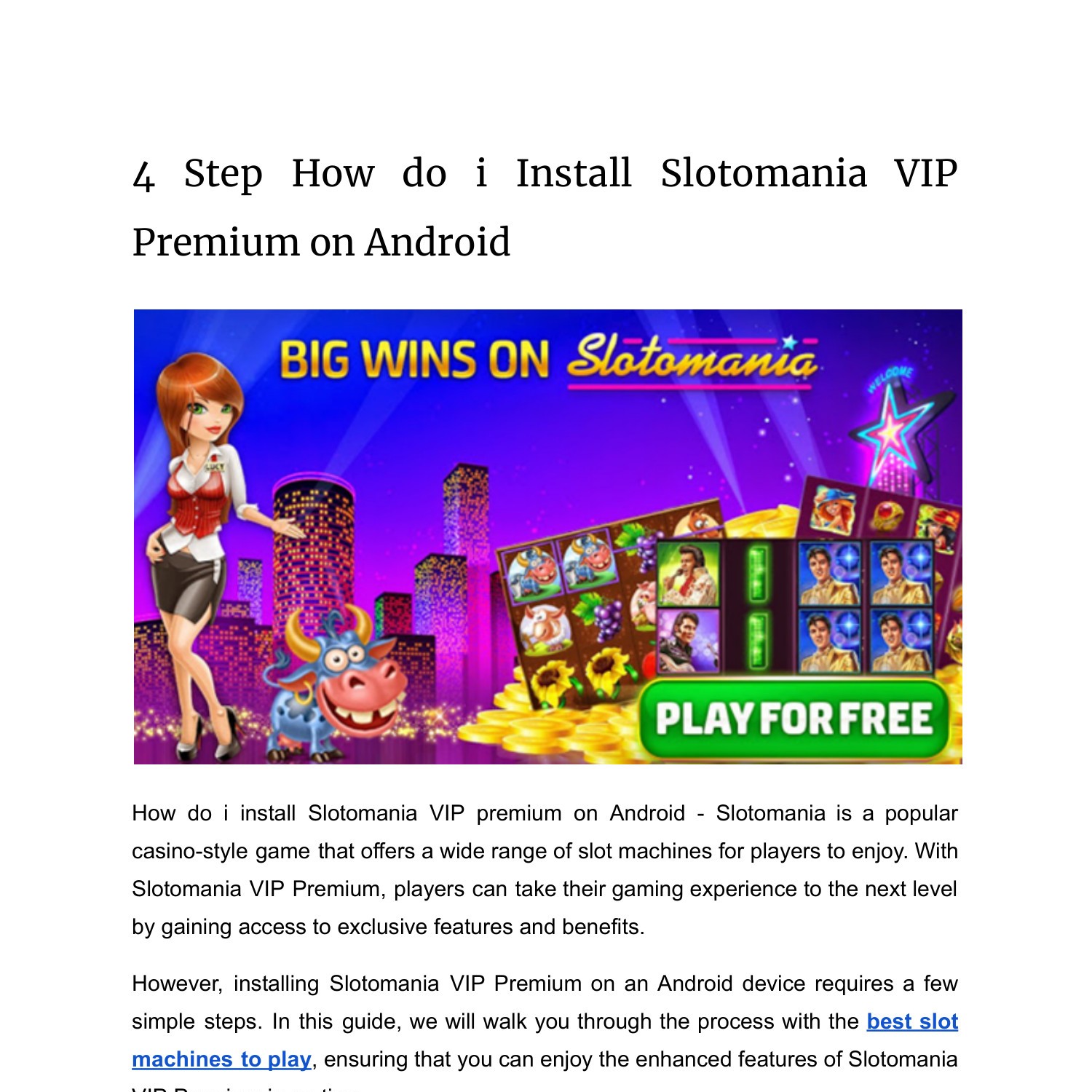 4 Step How do i Install Slotomania VIP Premium on Android.pdf DocDroid