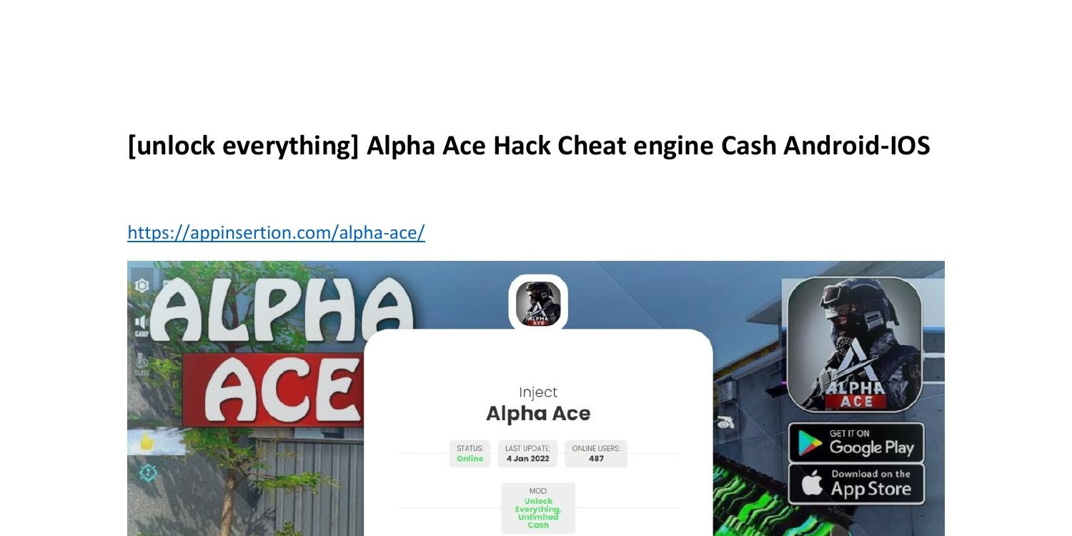 Calaméo - [Unlock Everything] Alpha Ace Hack Cheat Engine Cash