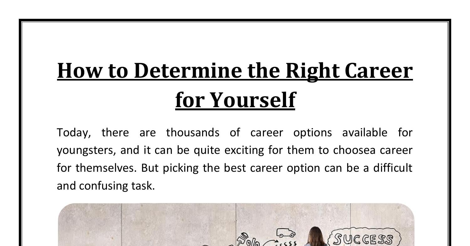How to Determine the Right Career for Yourself.pdf DocDroid
