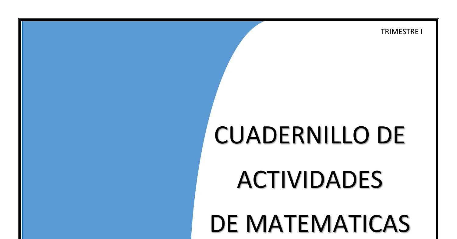 Cuadernillo De Actividades De Matemáticas Primer Grado De Secundaria