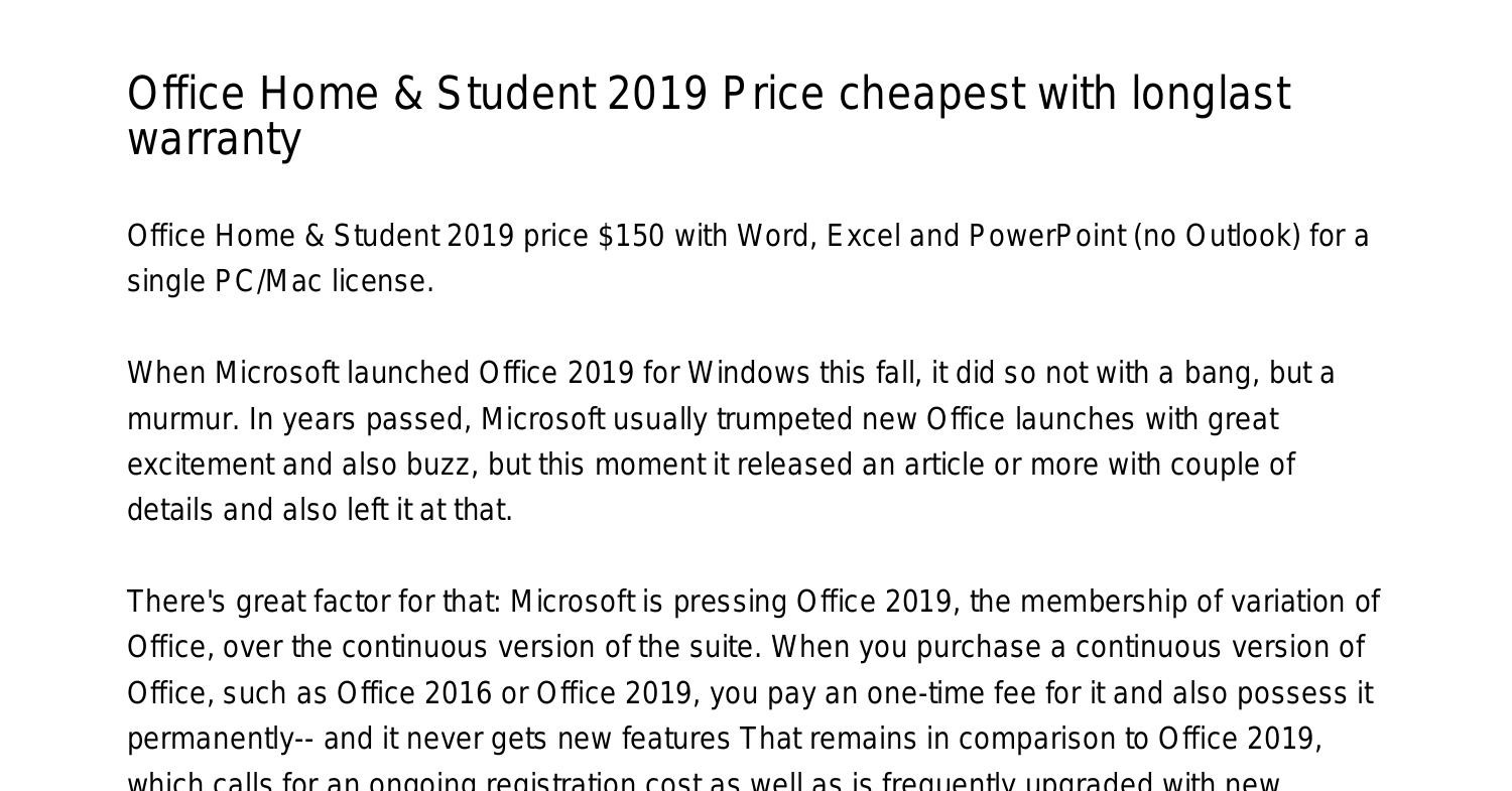Office Home Student 2019 Price cheapest with lifetime guaranteemokad