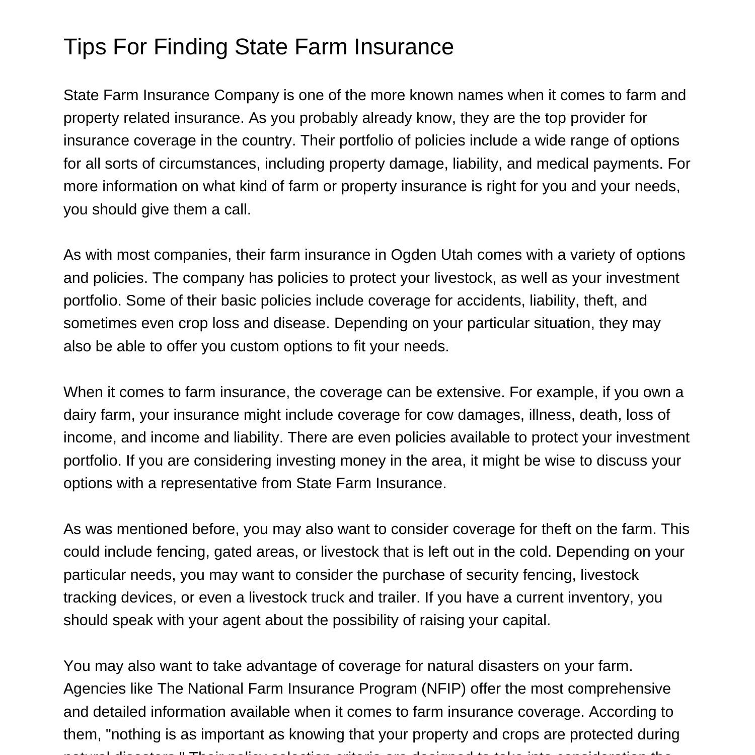 Tips For Finding State Farm Insuranceswevh.pdf.pdf DocDroid
