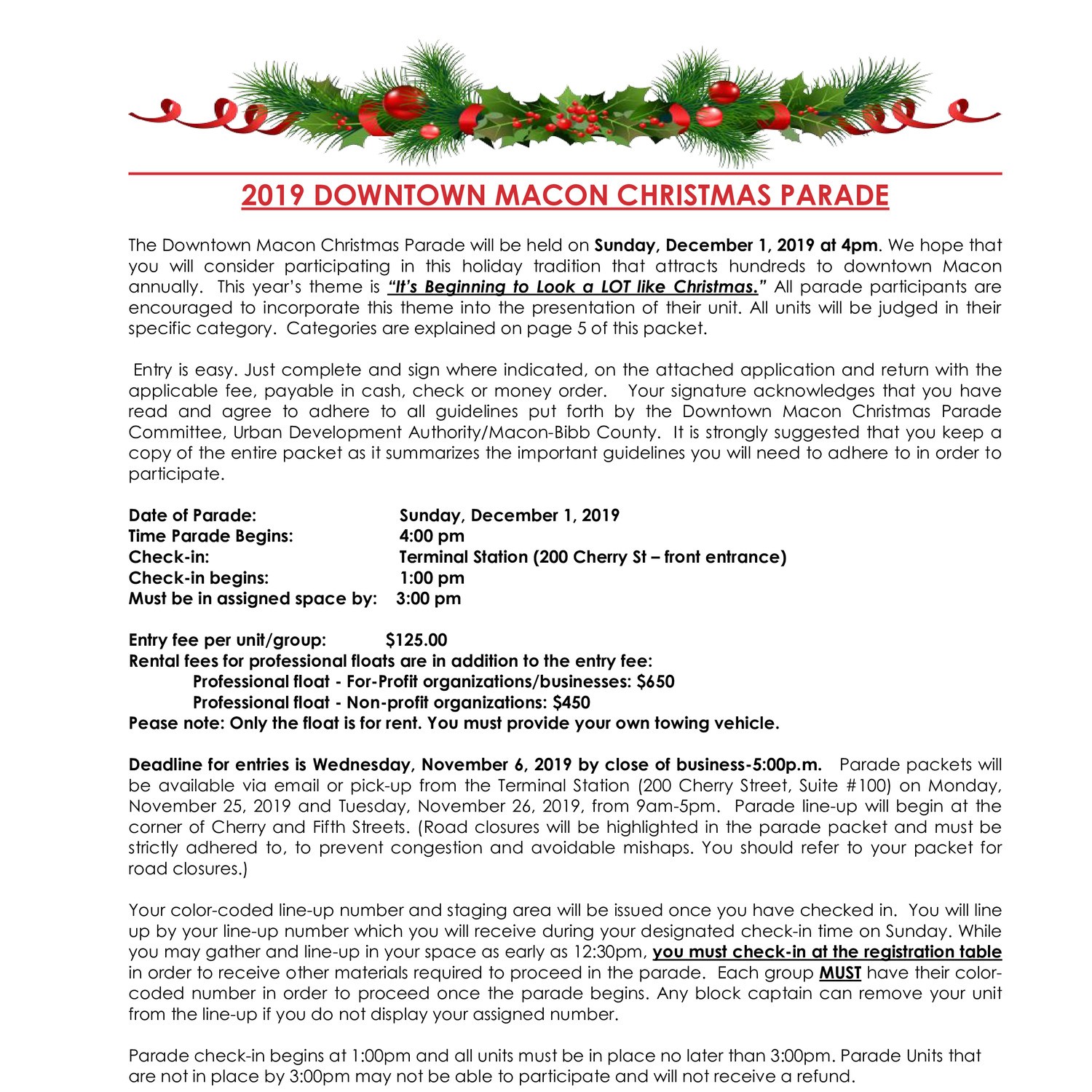 Benson Christmas Parade 2022 Application Christmas Parade Application 2019A.pdf DocDroid