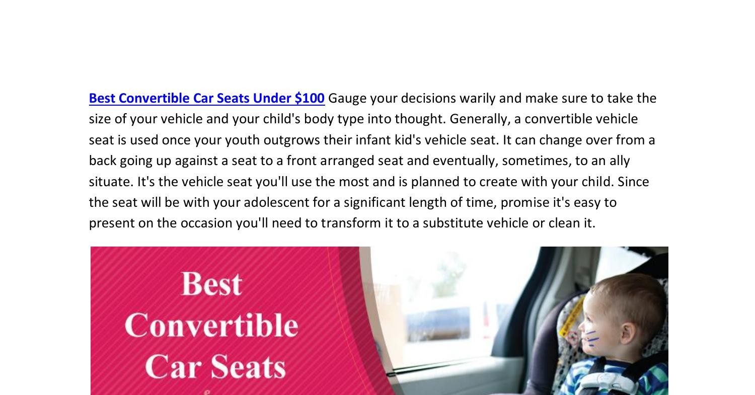 Best Convertible Car Seat Under 100 Review.pdf DocDroid
