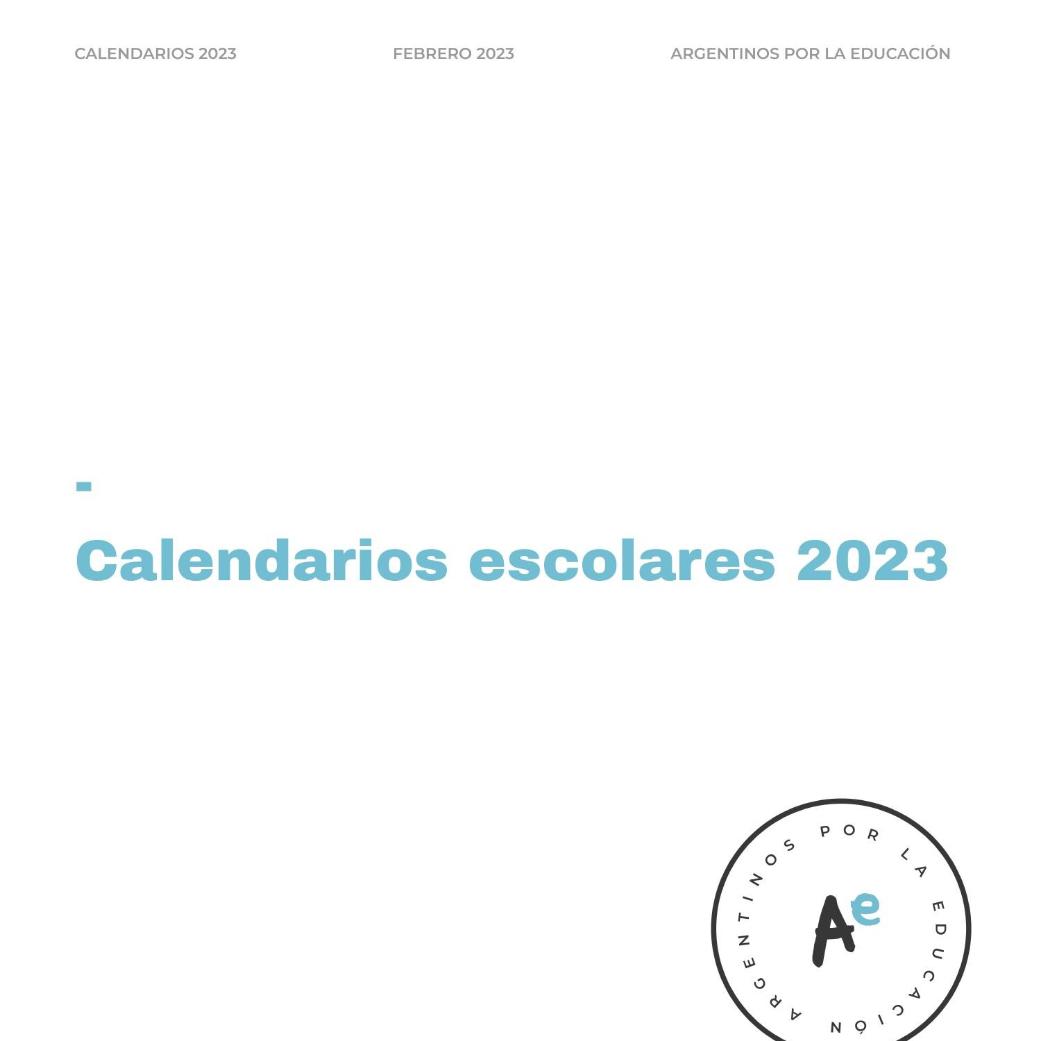 Portal educativo calendario escolar 2023