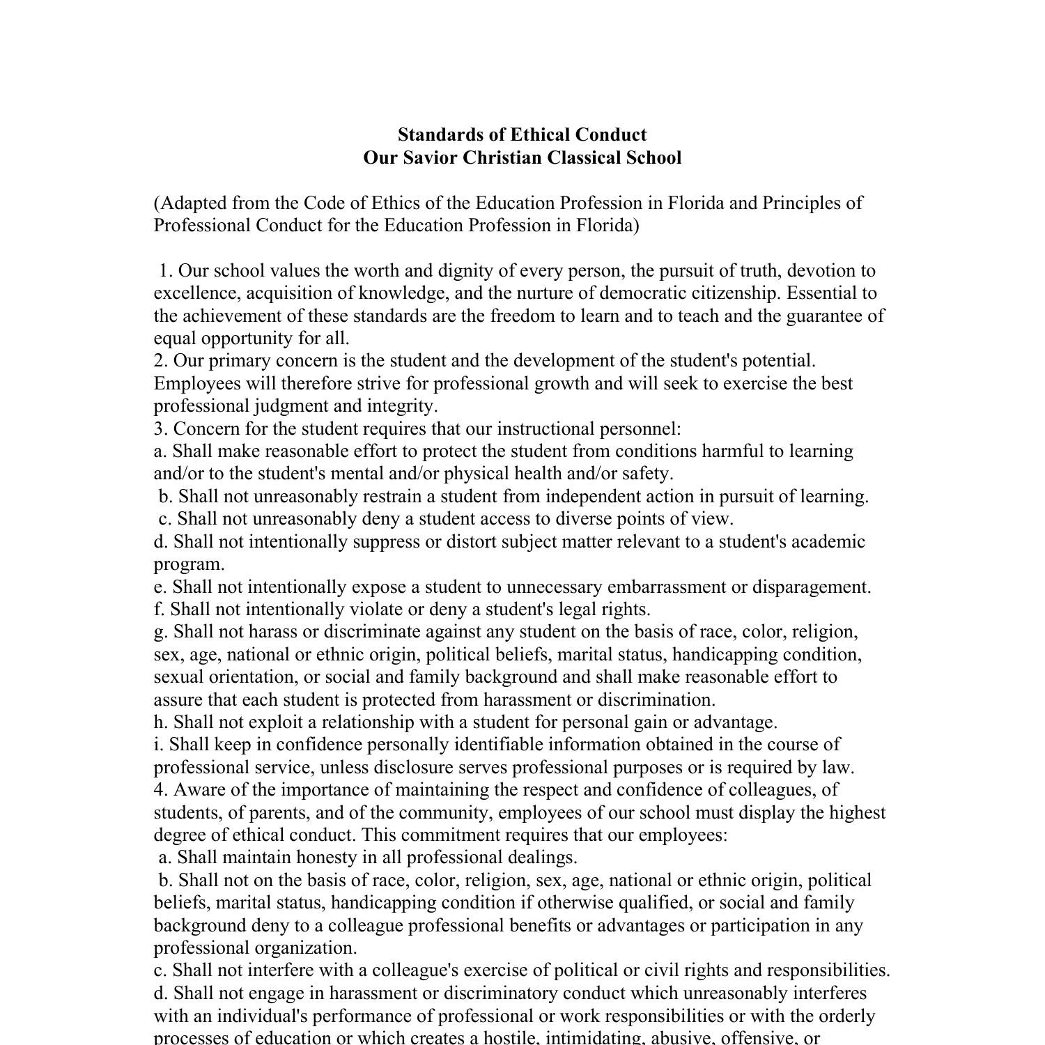 OSCCS Standards of Ethical Conduct.doc | DocDroid