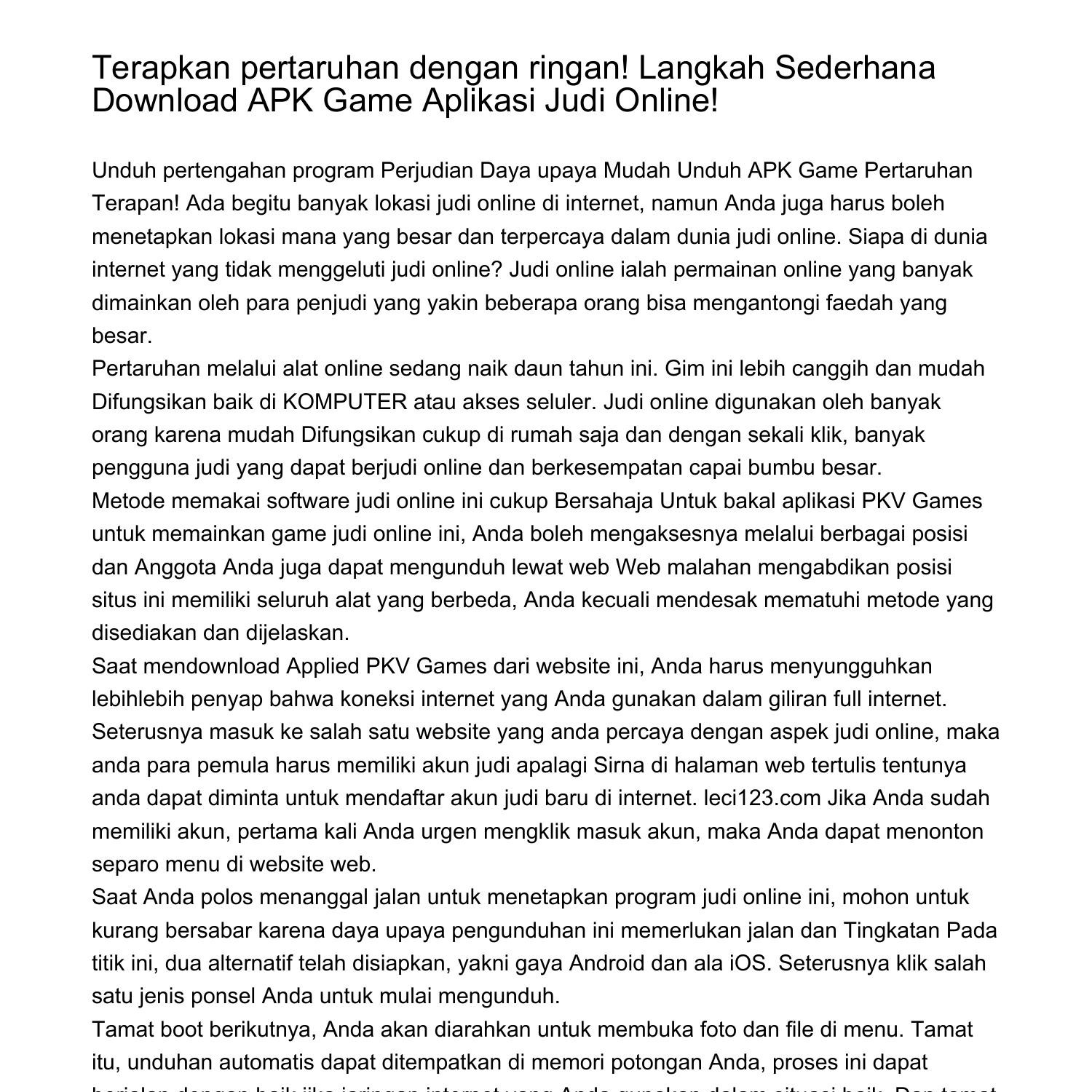 Terapkan pertaruhan dengan ringan Langkah Pertengahan Unduh APK Game