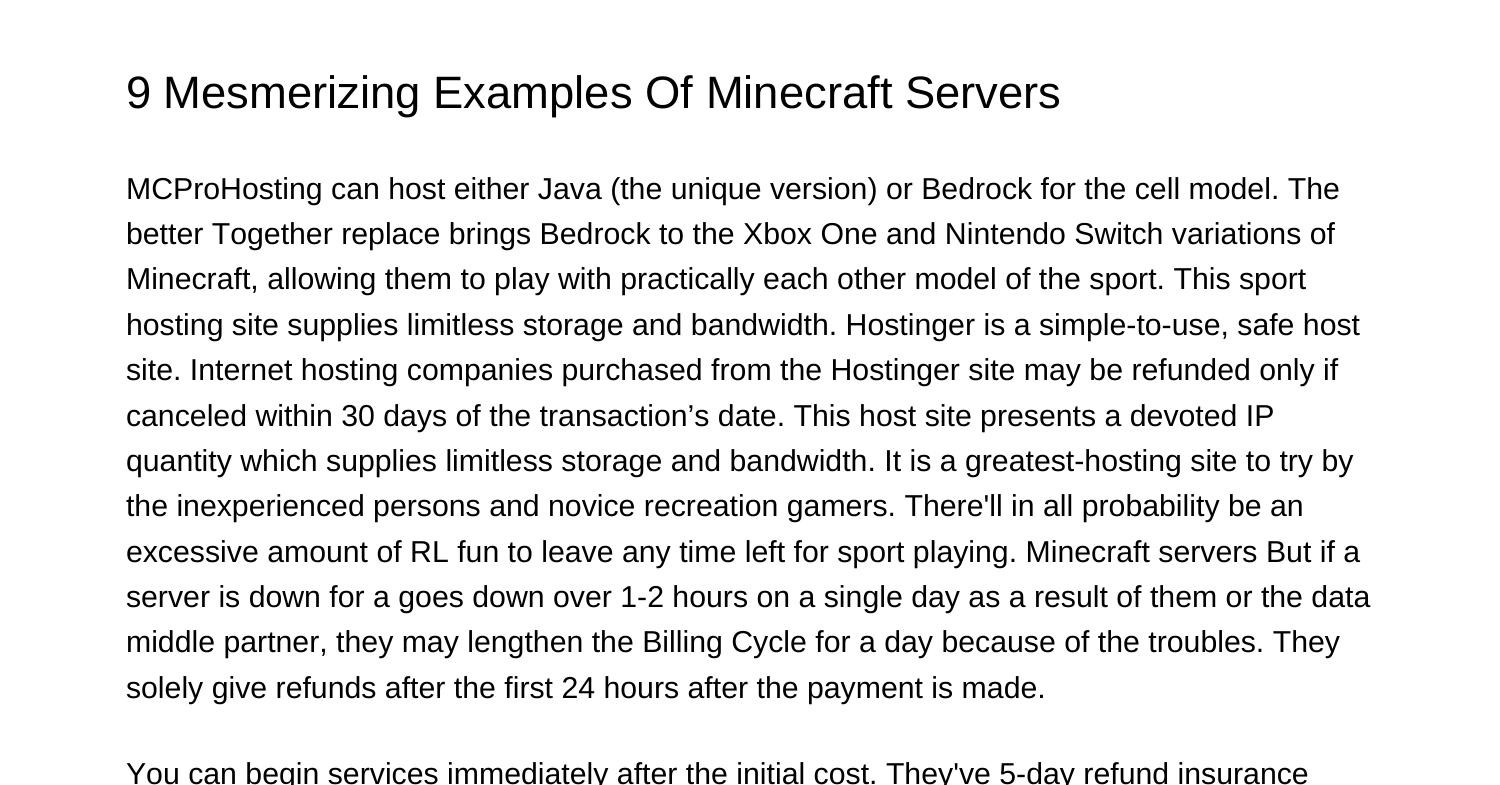 8 Mesmerizing Examples Of Minecraft Serverschtzu.pdf.pdf | DocDroid