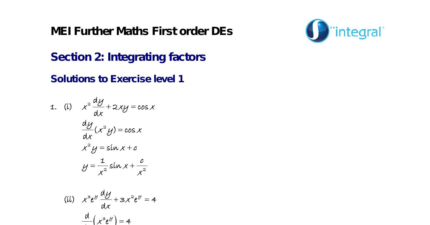Exact Differential Equations Level 1 Solutions.pdf DocDroid