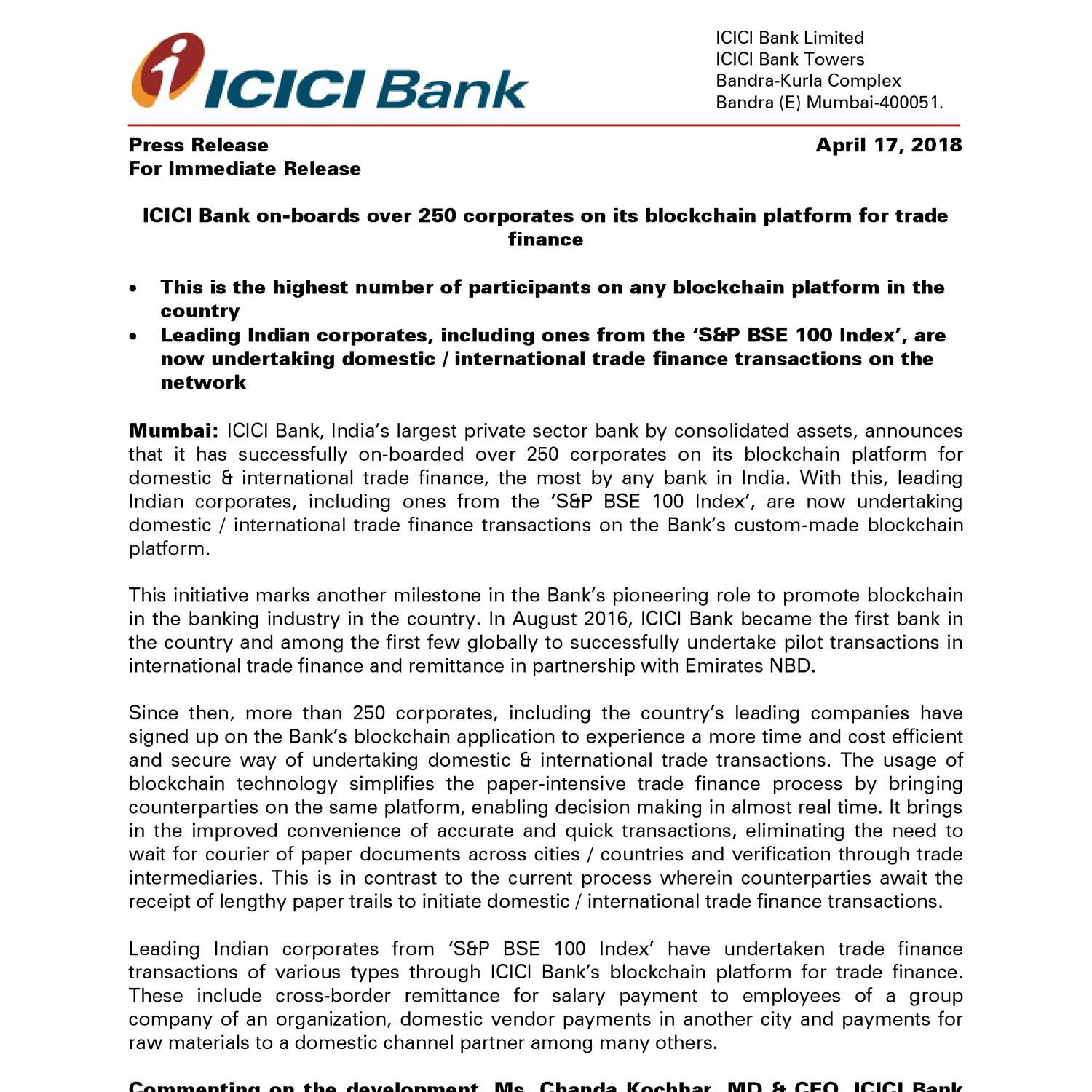 icici bank research report pdf