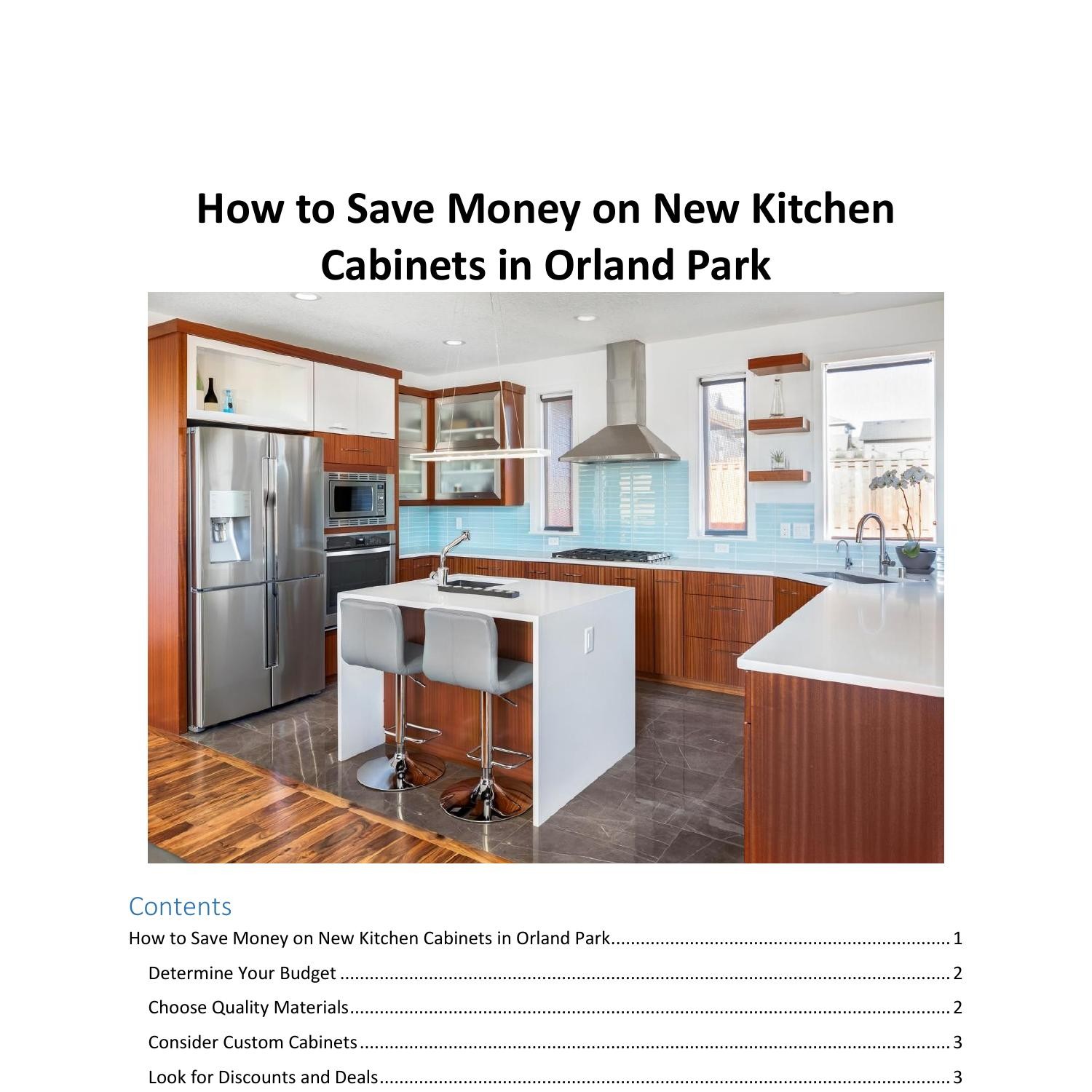 How to Save Money on New Kitchen in Orland Park.pdf DocDroid