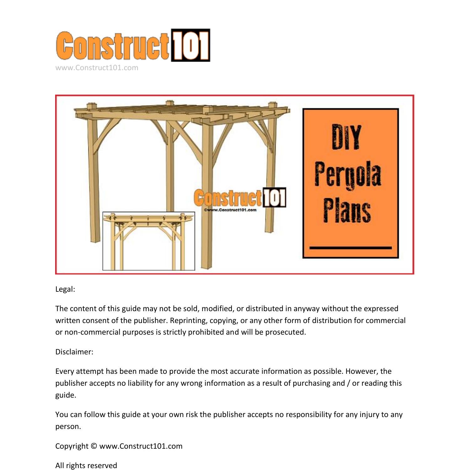 10x10 pergola plans pdf docdroid