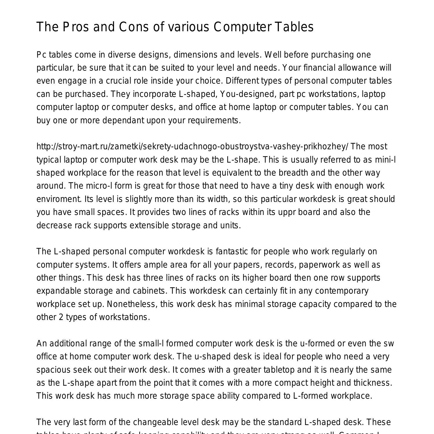 The Pros and Cons of Different Personal computer Tablesonebc.pdf.pdf ...
