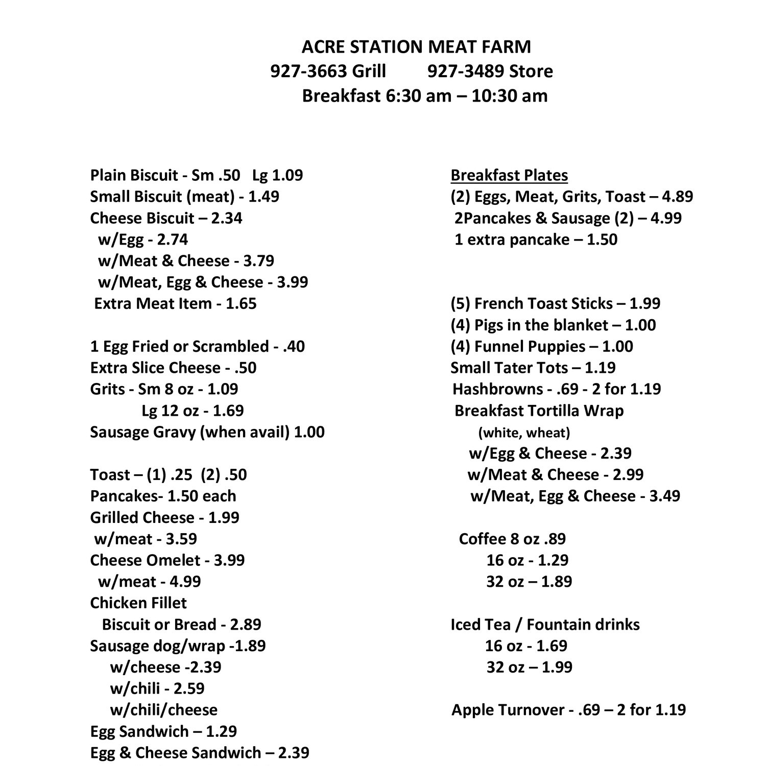 Breakfast Menu Acre Station Meat Farm.pdf DocDroid