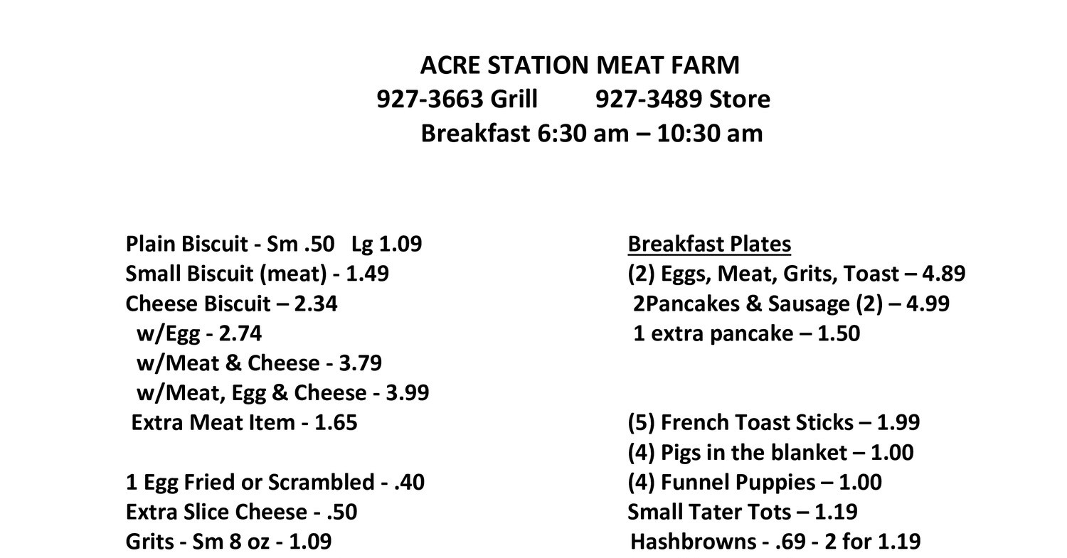Breakfast Menu Acre Station Meat Farm.pdf DocDroid