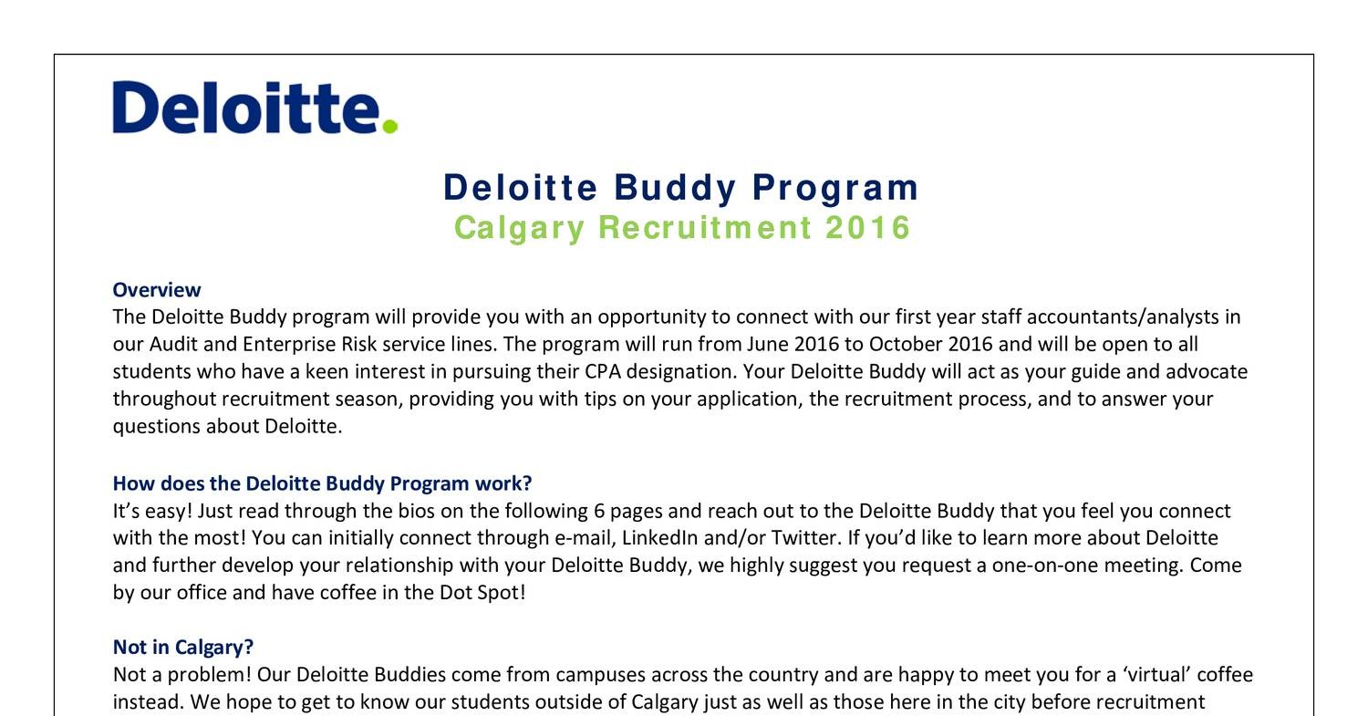 Calgary Deloitte Buddy Program & Buddy Bios.pdf | DocDroid