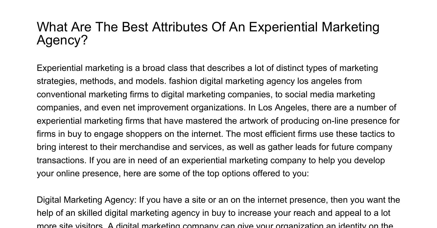 what-are-the-best-characteristics-of-an-experiential-marketing