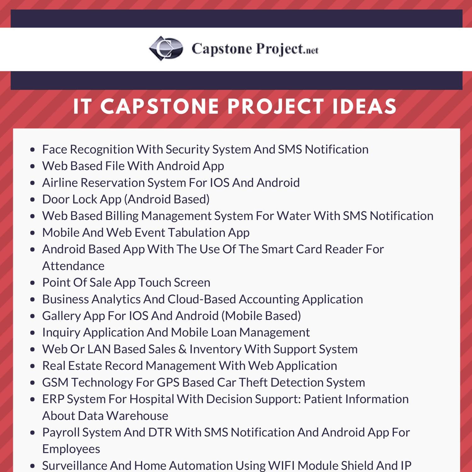 list of capstone project titles for information technology 2021