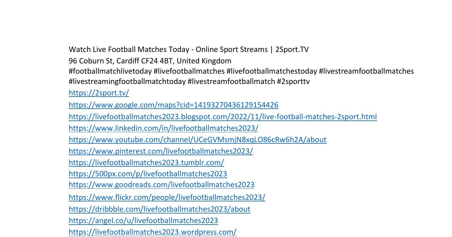 Watch Live Football Matches Today.docx DocDroid