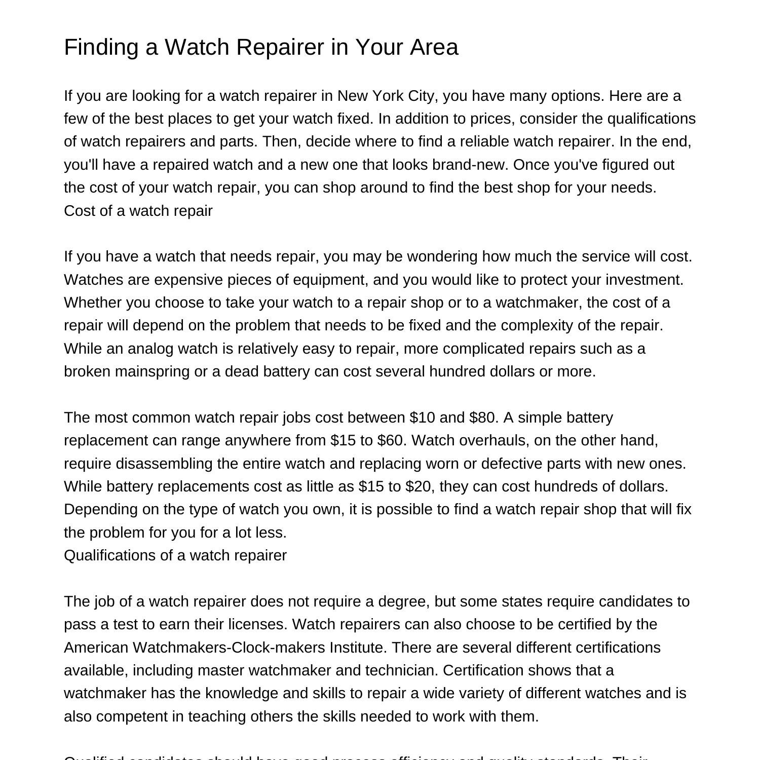 Finding a Watch Repairer in Your Areawbrgm.pdf.pdf DocDroid