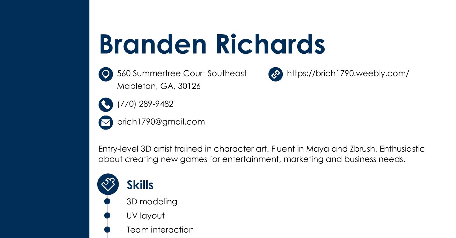 Branden Richards Game Resume 2019.pdf | DocDroid