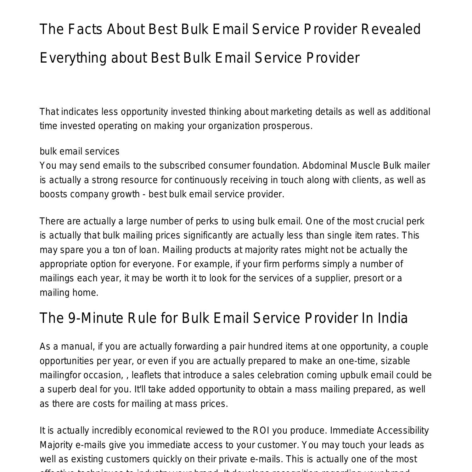 The Facts About Bulk Email Service Provider In India Revealedabvgc.pdf