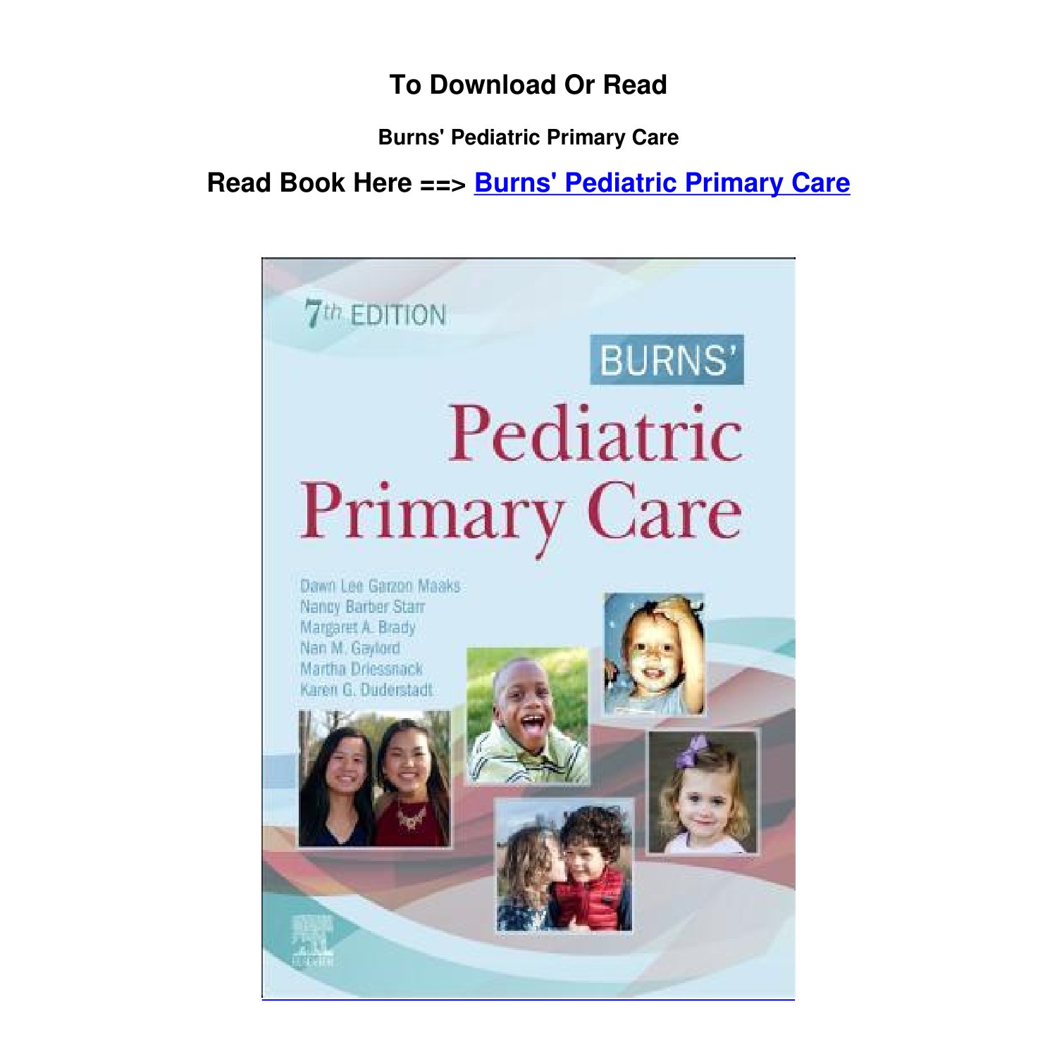 EPub Download Burns Pediatric Primary Care By Dawn Lee Garzon PhD CPNP PC .pdf DocDroid