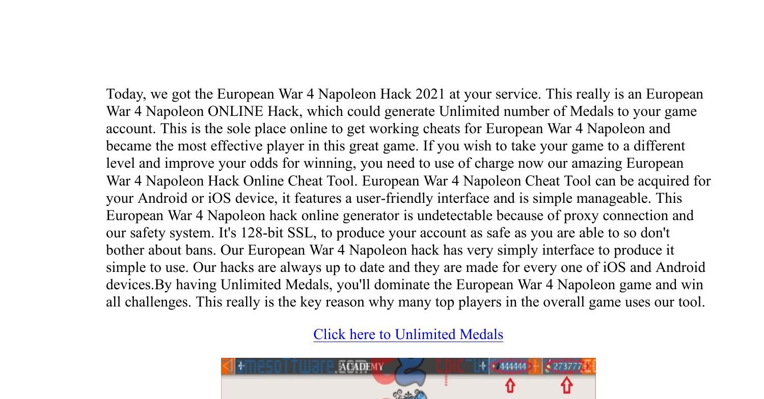 european war 4 napoleon hack