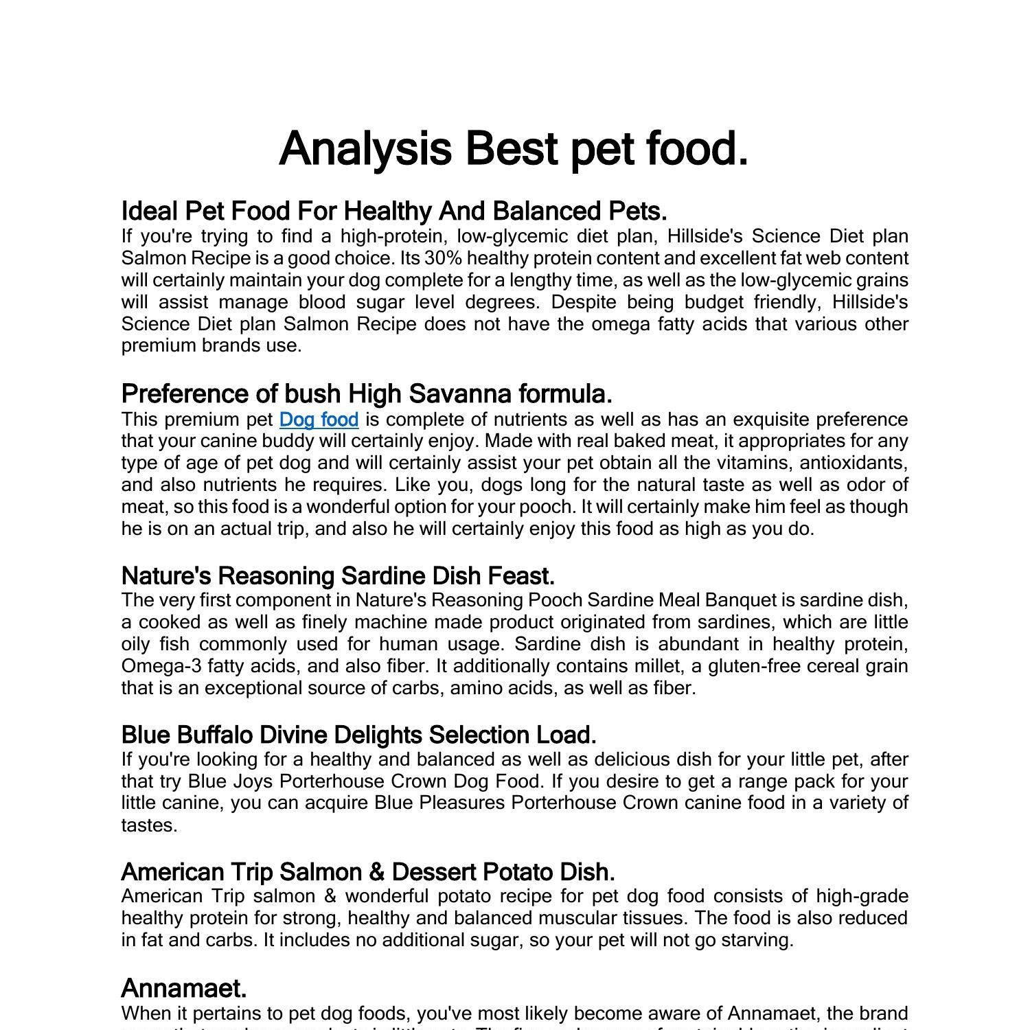 6 Analysis Best pet food.docx DocDroid