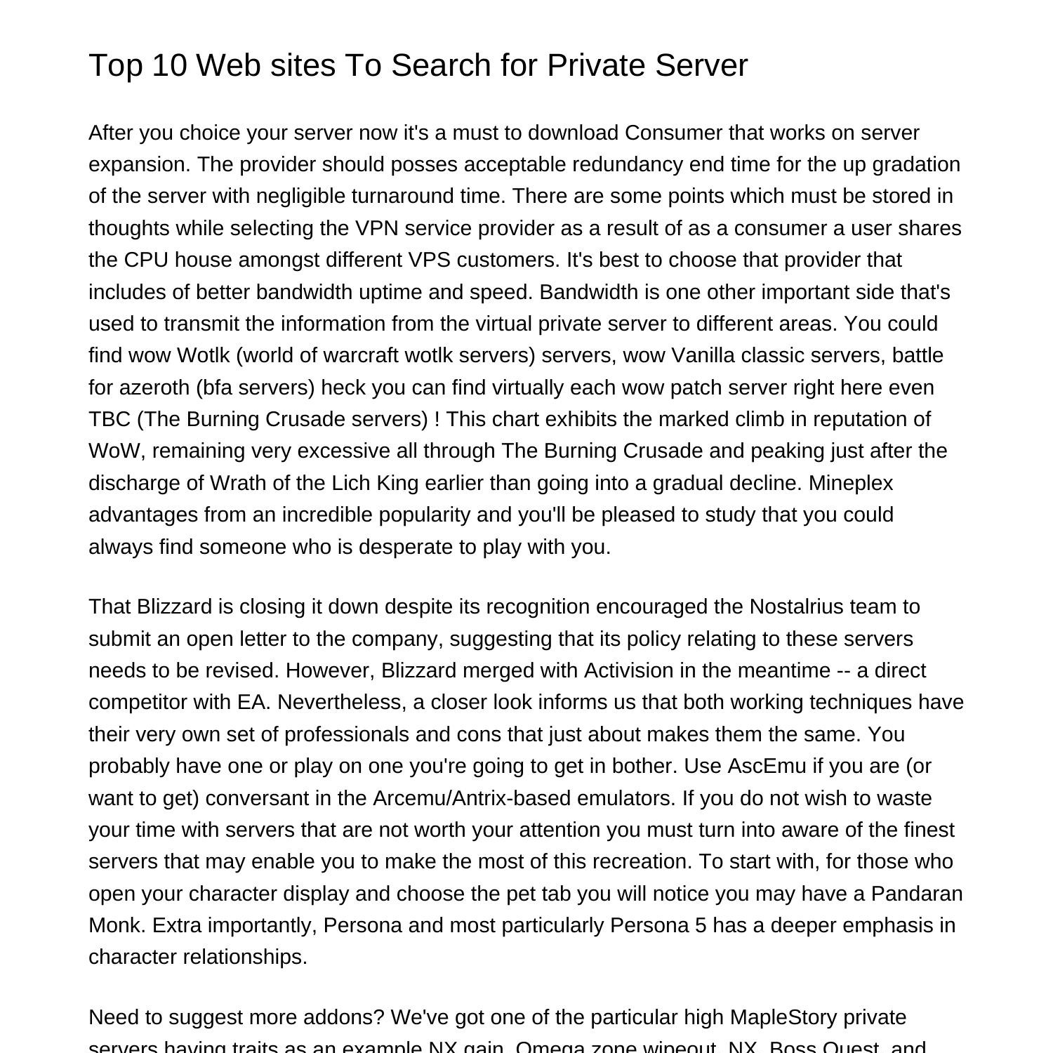 Top 10 Web Sites To Search For Private Servervsfgq pdf pdf DocDroid