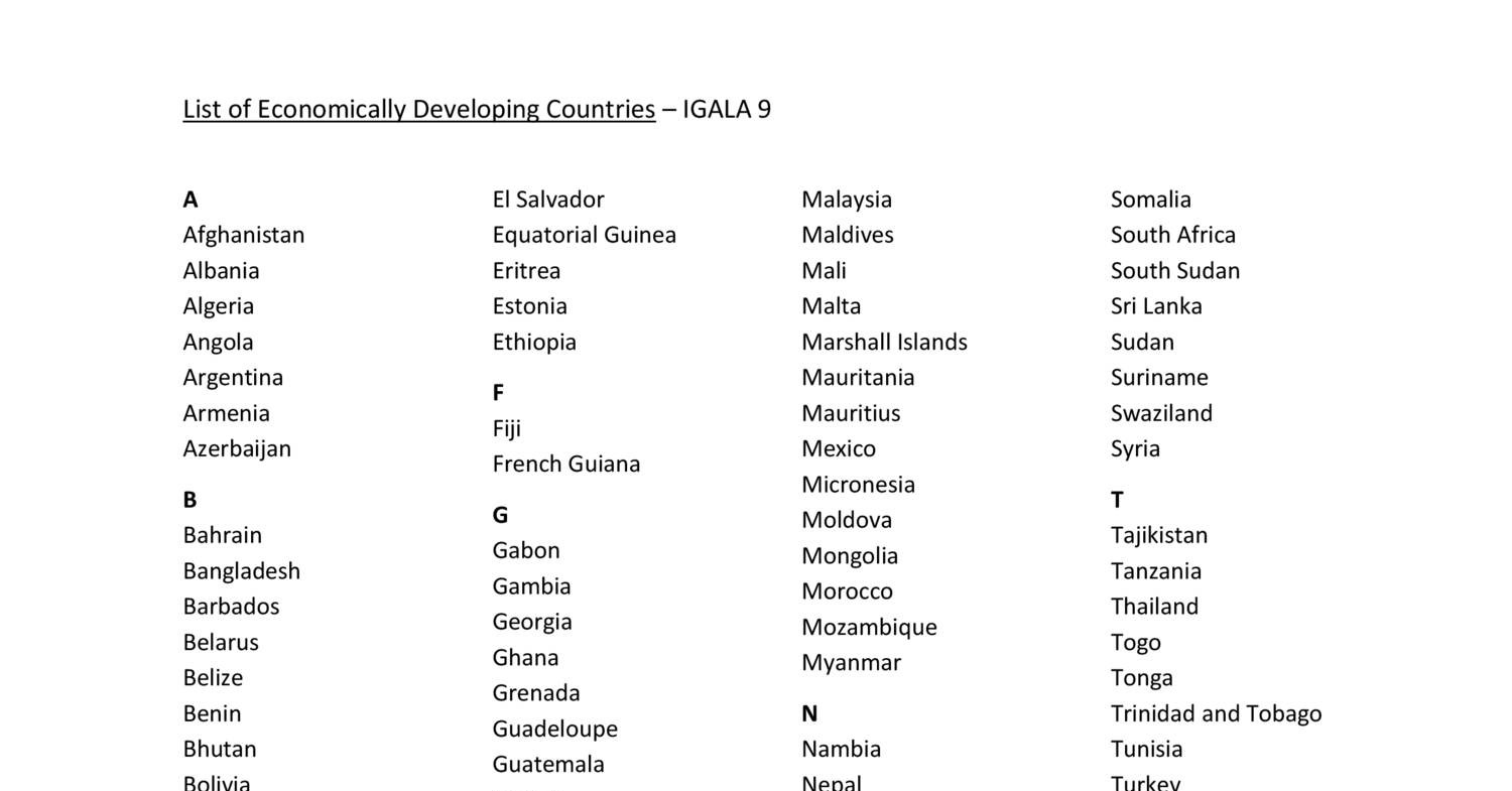 list of economically developing countries.pdf - docdroid