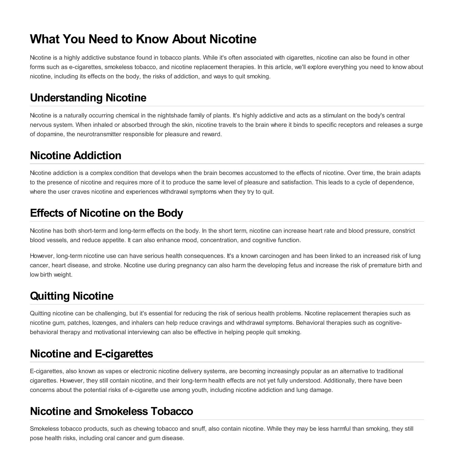 What You Need to Know About Nicotine.pdf DocDroid