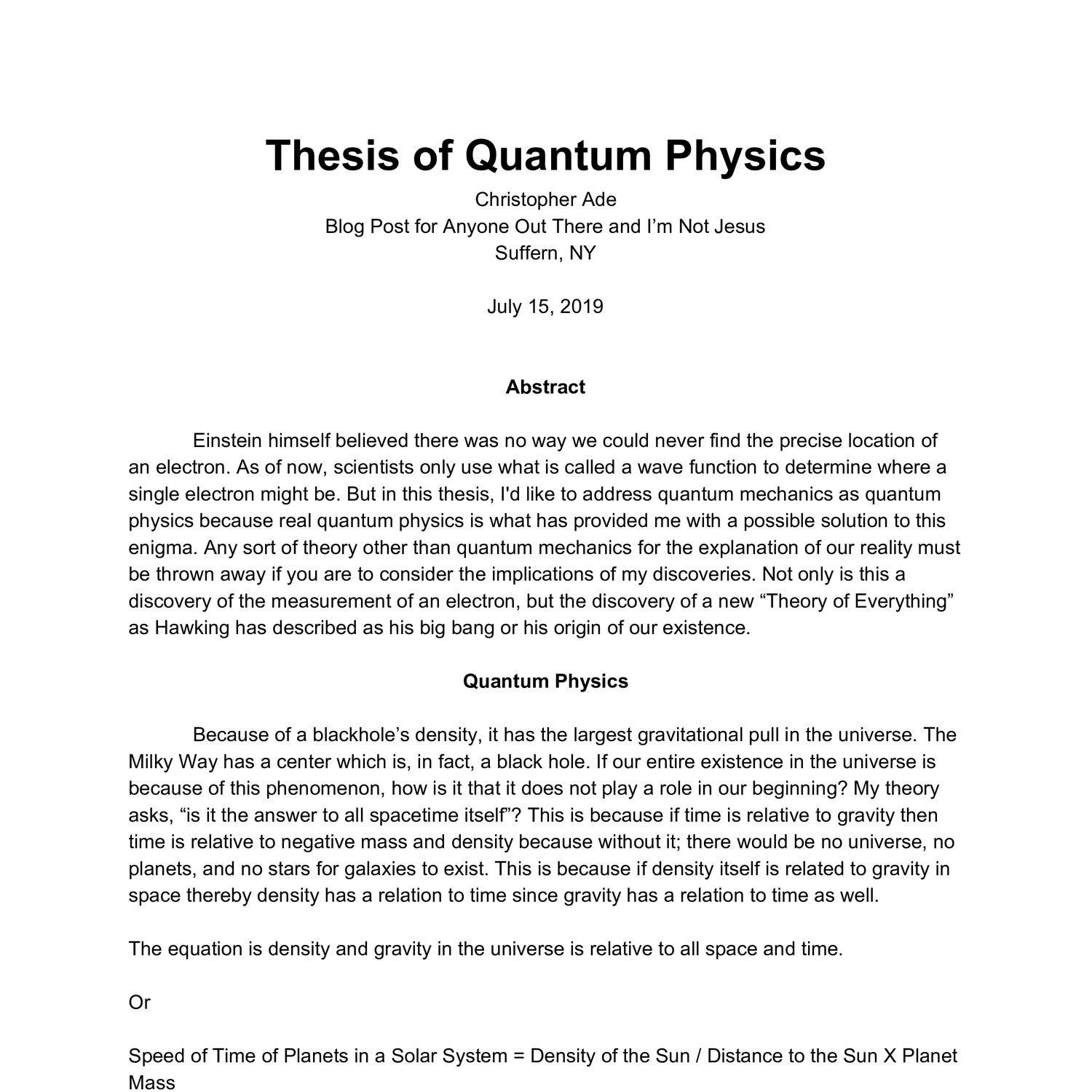 phd thesis structure physics