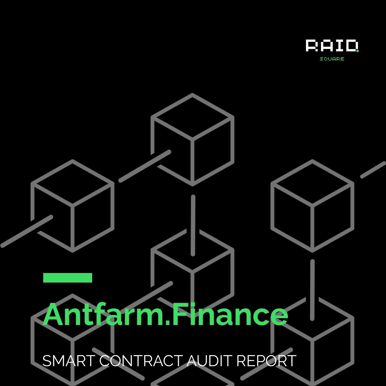 AntfarmFinance - 1.1-SMART CONTRACT AUDIT REPORT.pdf | DocDroid