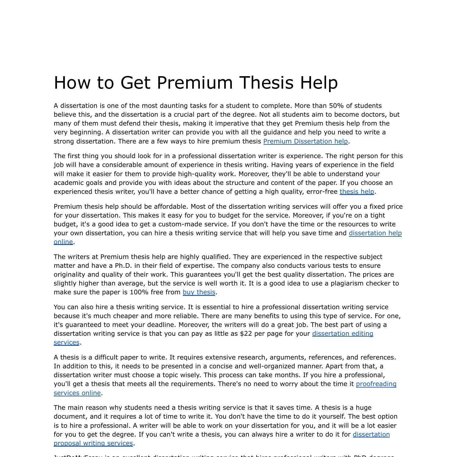 get thesis supplement