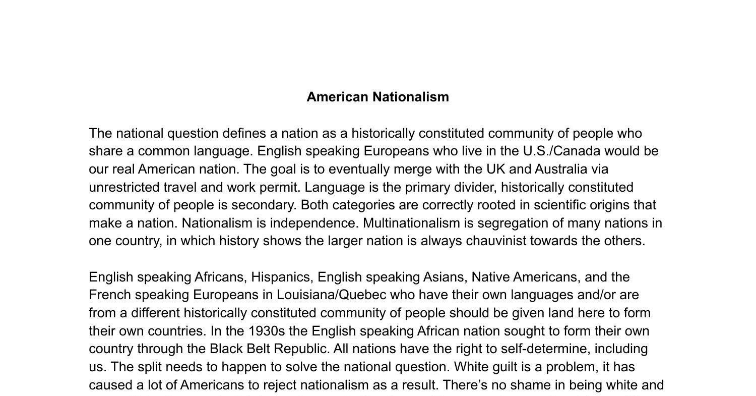 NATIONALISM USED IN A SENTENCE US HISTORY visual data 6