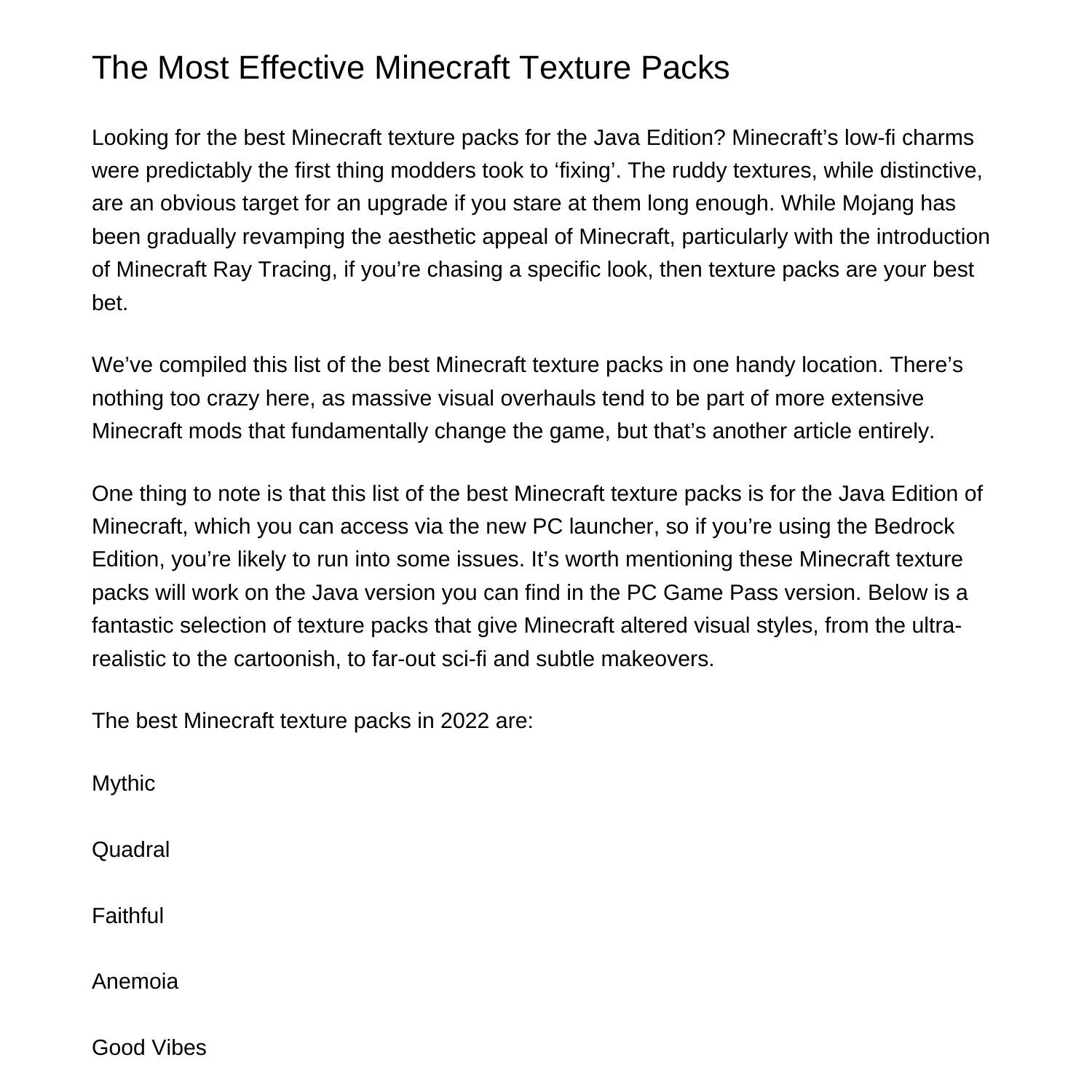 The Most Effective Minecraft Texture Packsfodak.pdf.pdf | DocDroid