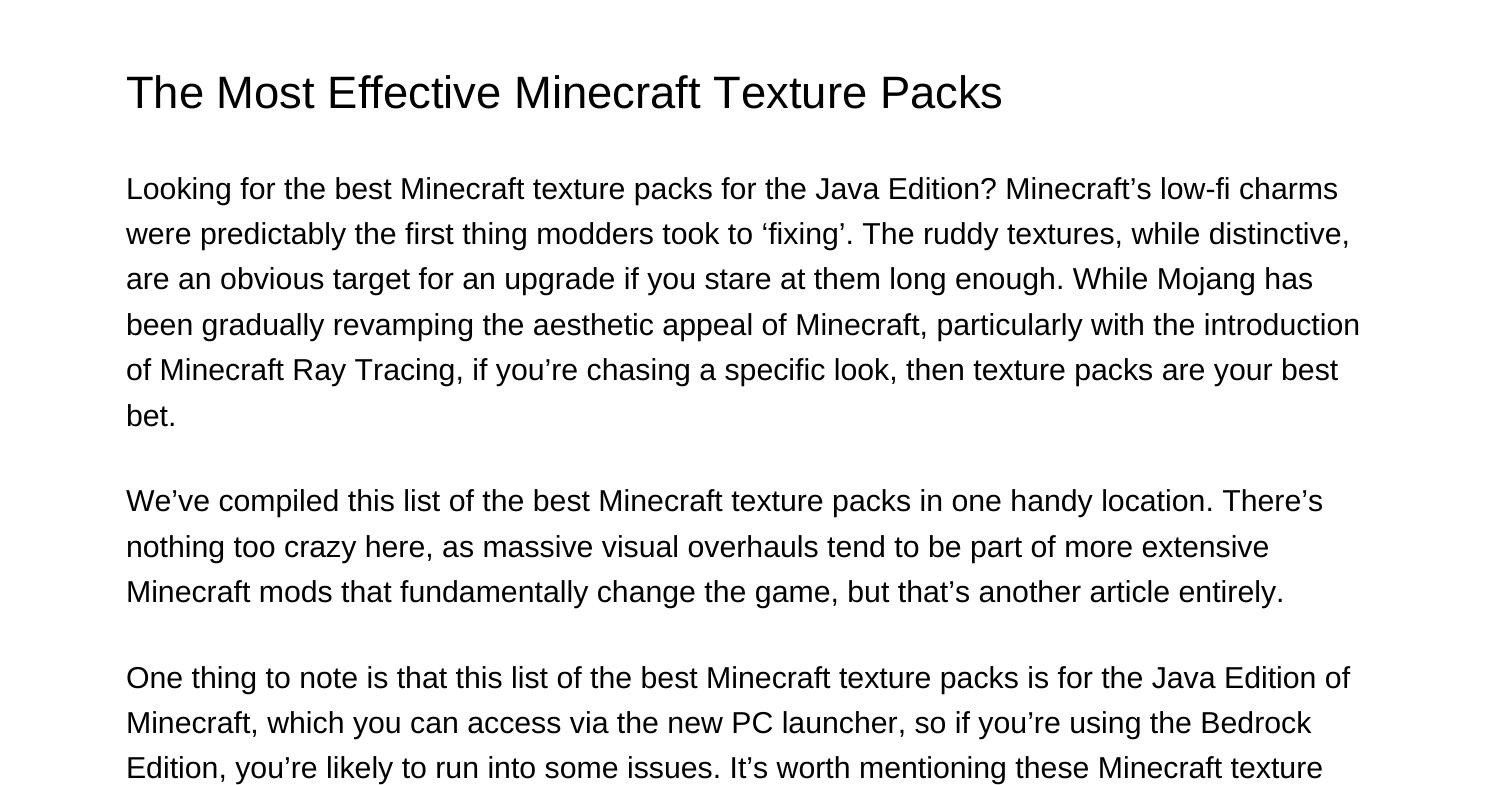 The Most Effective Minecraft Texture Packsfodak.pdf.pdf | DocDroid