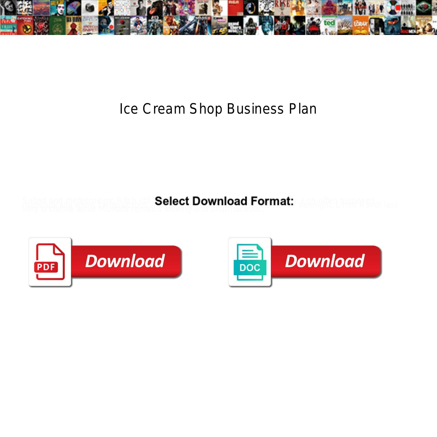 ice cream shop business plan sample pdf