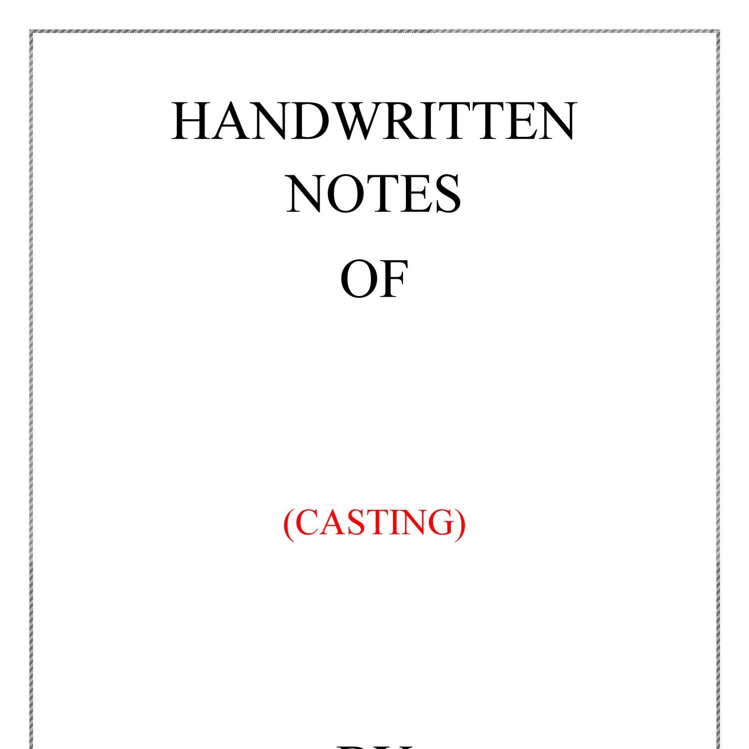 CASTING NOTES.pdf DocDroid