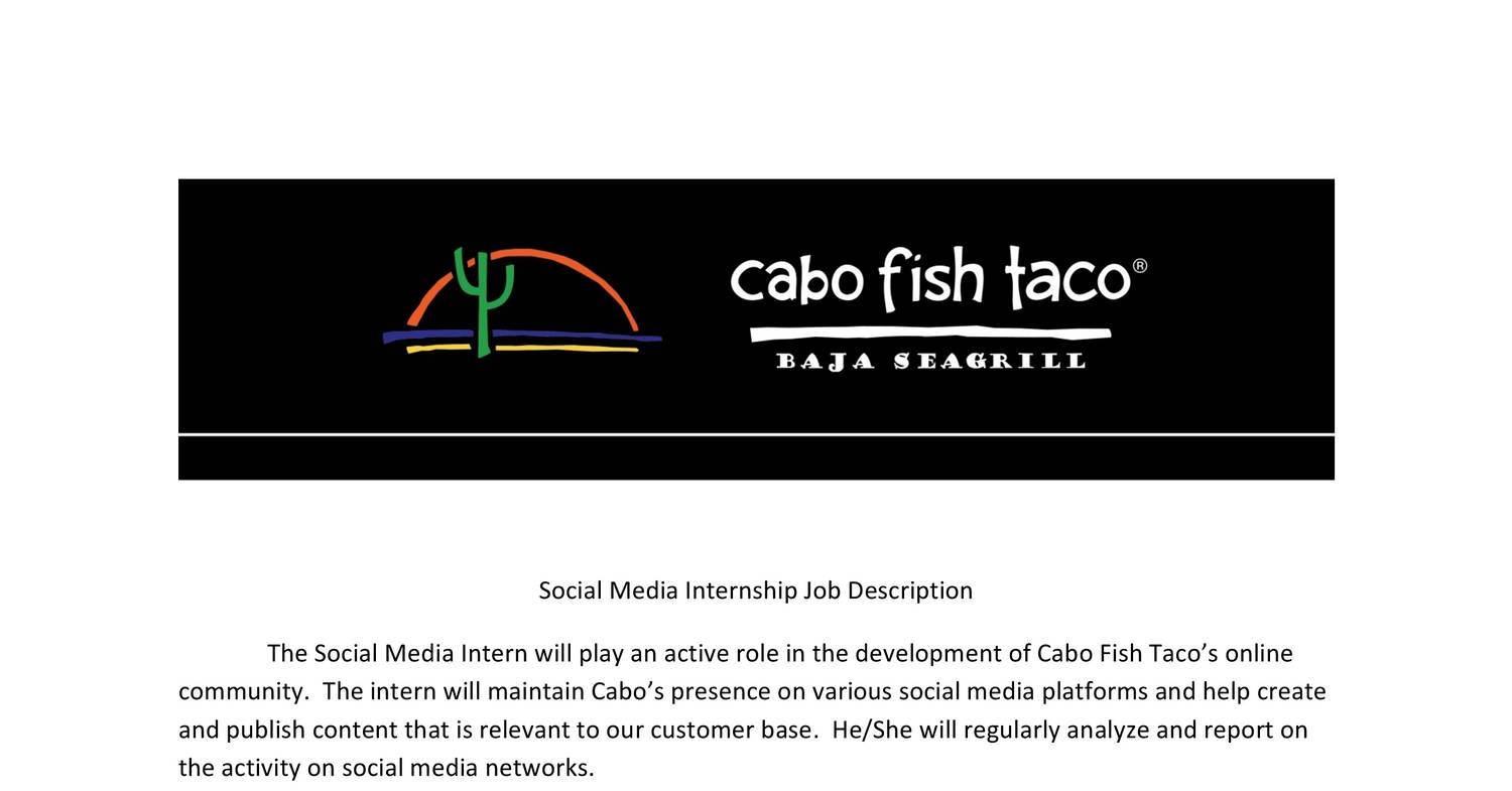 Social Media Internship Job Description pdf DocDroid