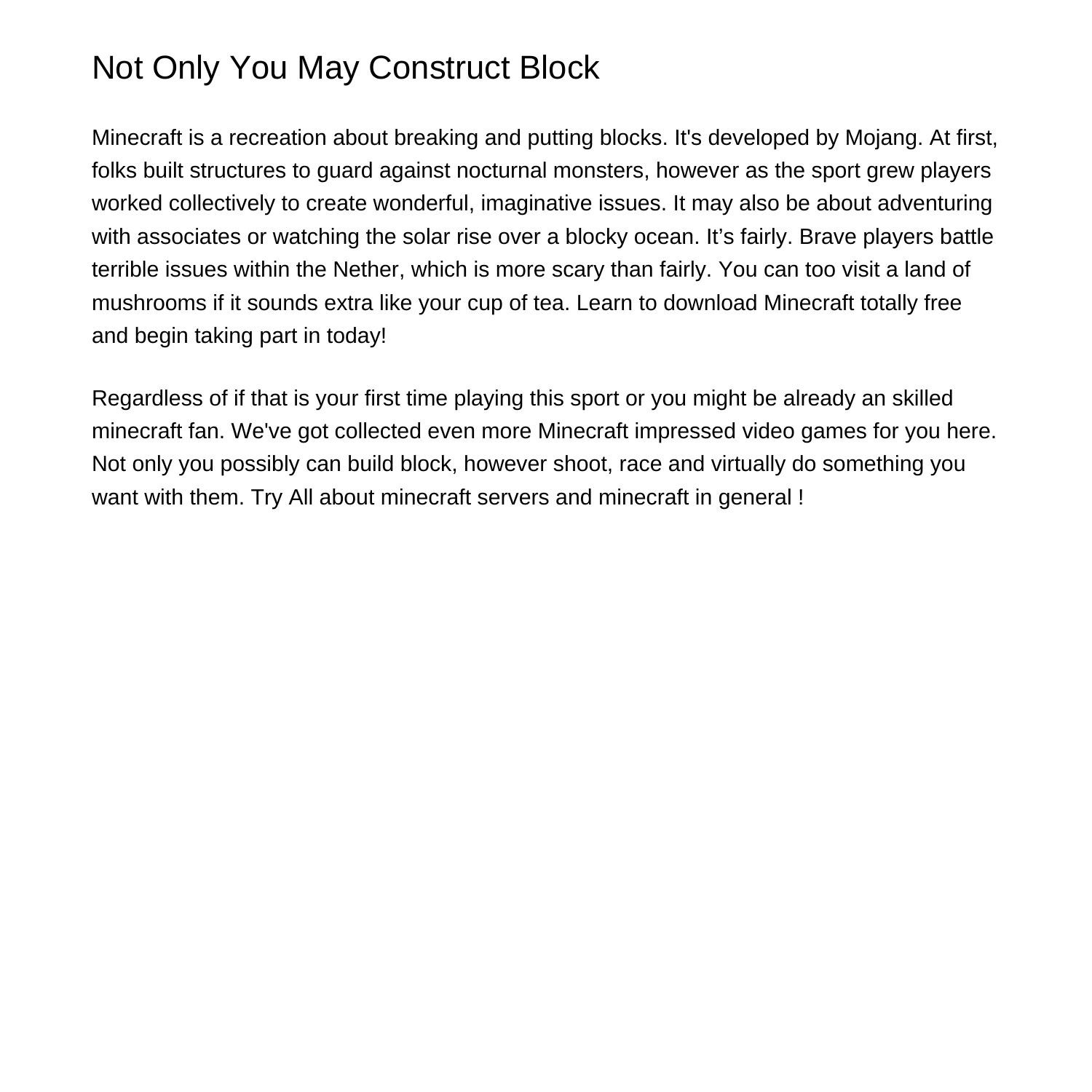 Not Solely You May Construct Blockzpitg.pdf.pdf DocDroid