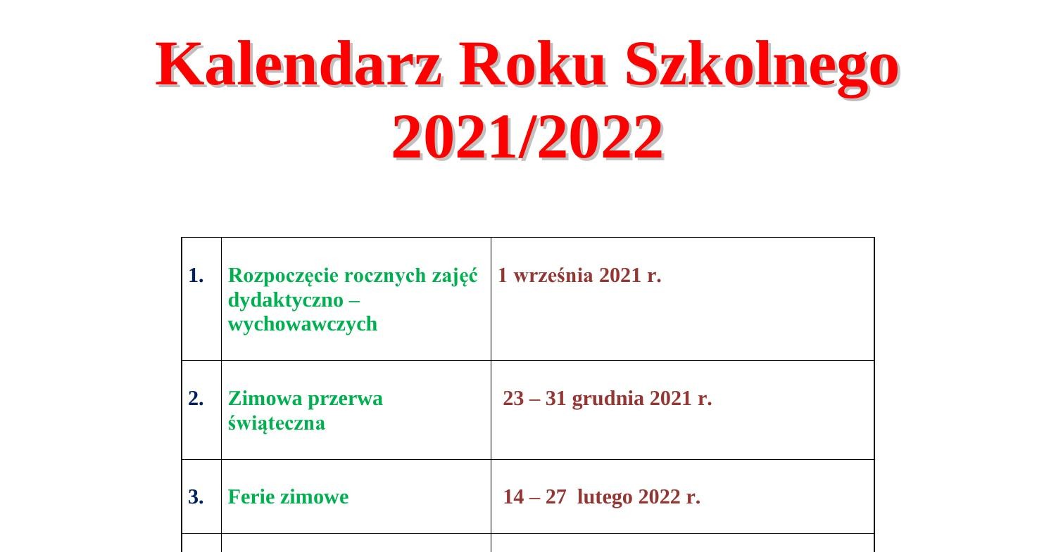 Kalendarz szkolny grudzień 2022 2