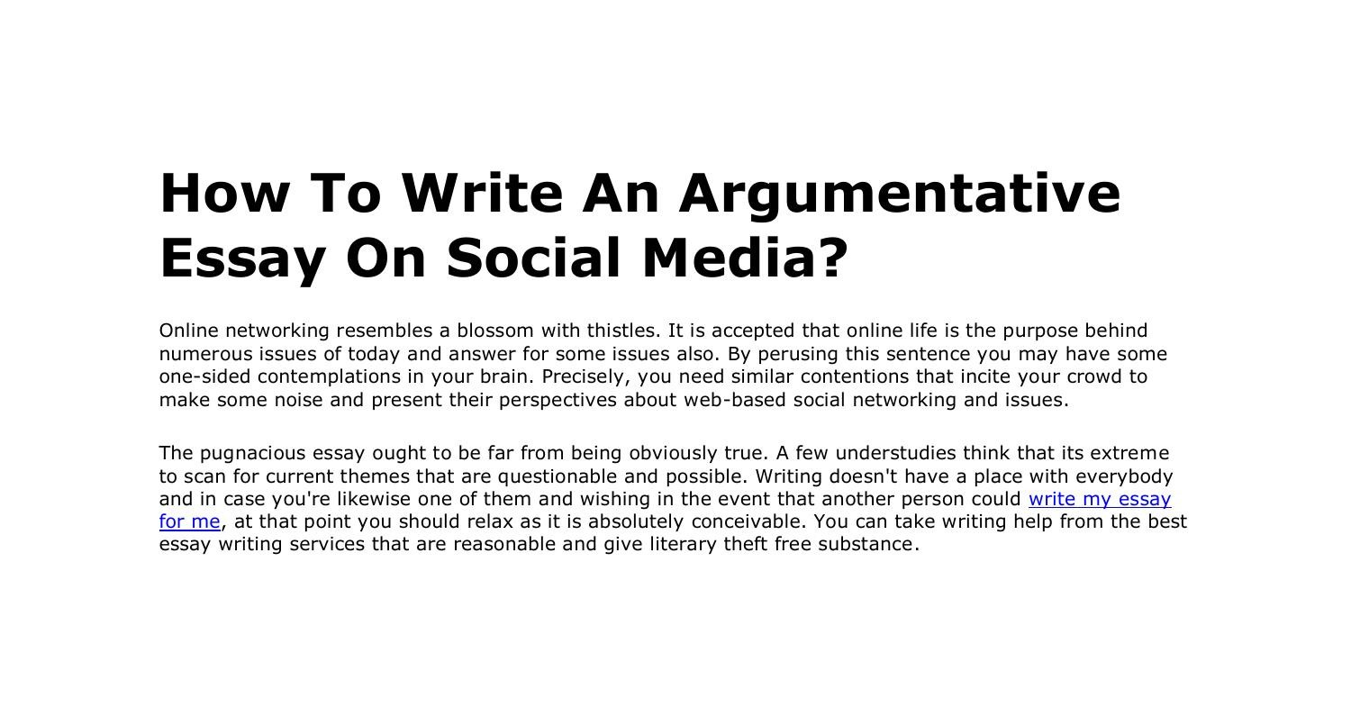 social networking argumentative essay