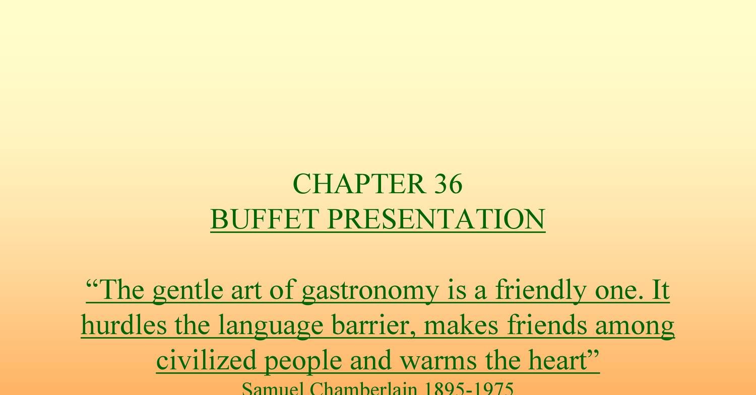 buffet presentation.ppt | DocDroid
