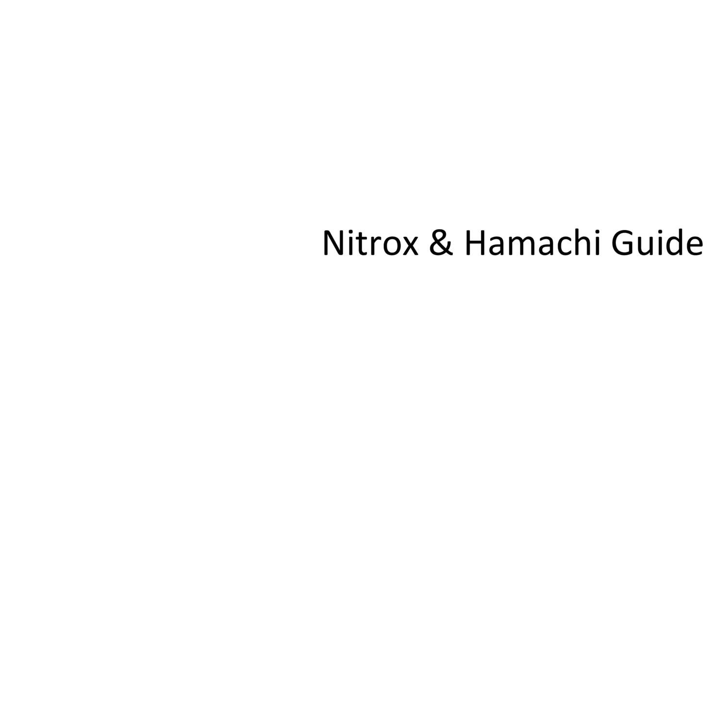 Nitrox and hamachi.pdf | DocDroid