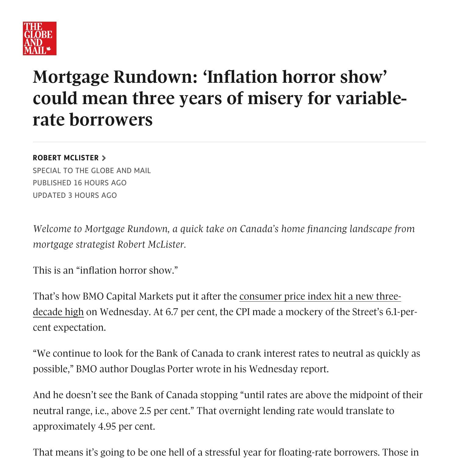 Mortgage Rundown_ ‘Inflation horror show’ could mean three years of misery for variablerate